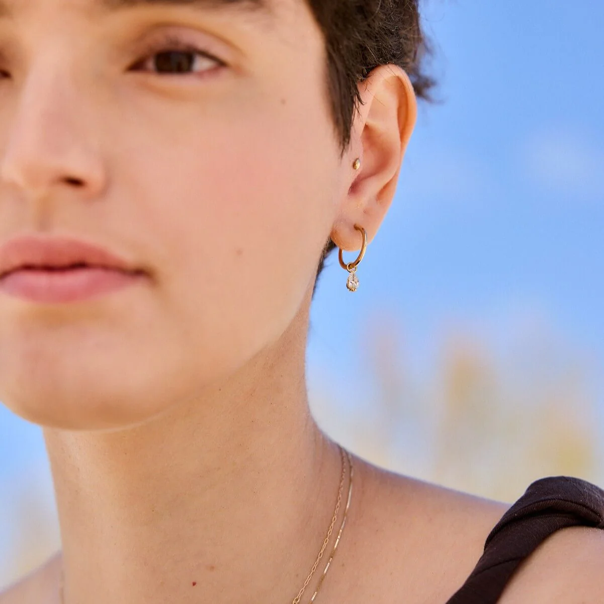 עגיל פירסינג גראנו זהב 14K - Image 6
