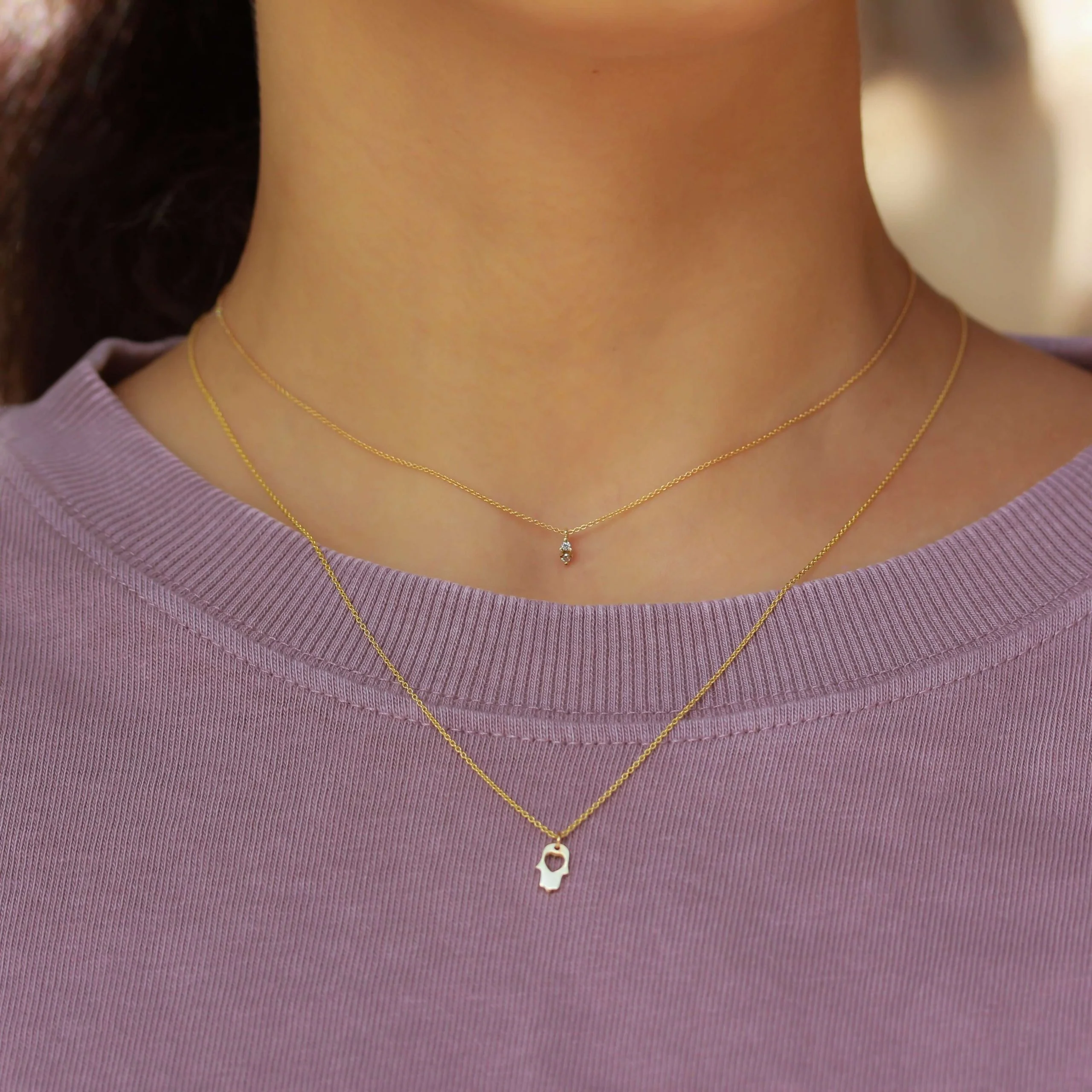 שרשרת חמסה זהב 14K - Image 6
