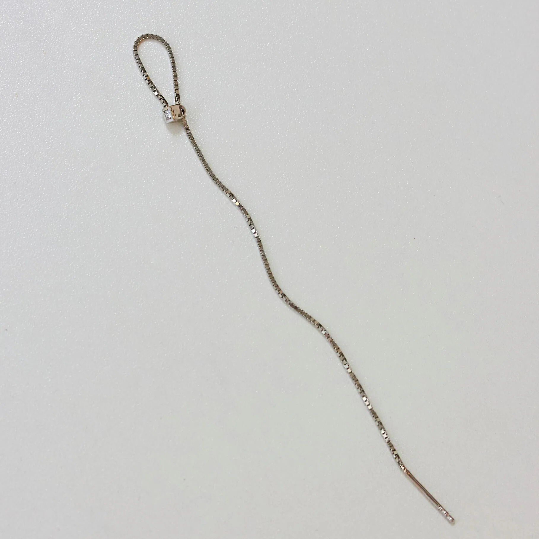 עגילי קלואי פרינס יהלום מעבדה זהב 14K - Image 4