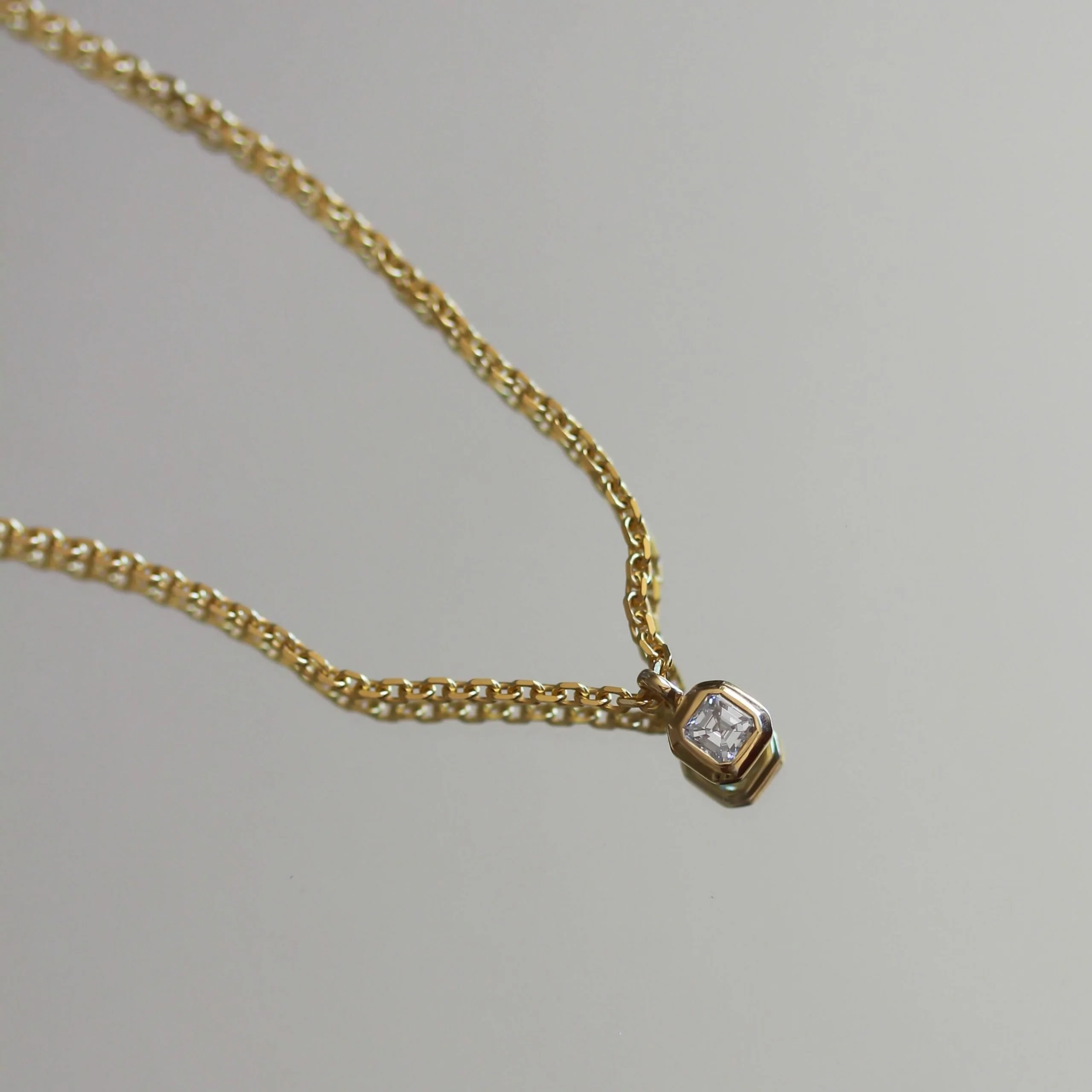 שרשרת טולוז עבה יהלום מעבדה זהב 14K - Image 6