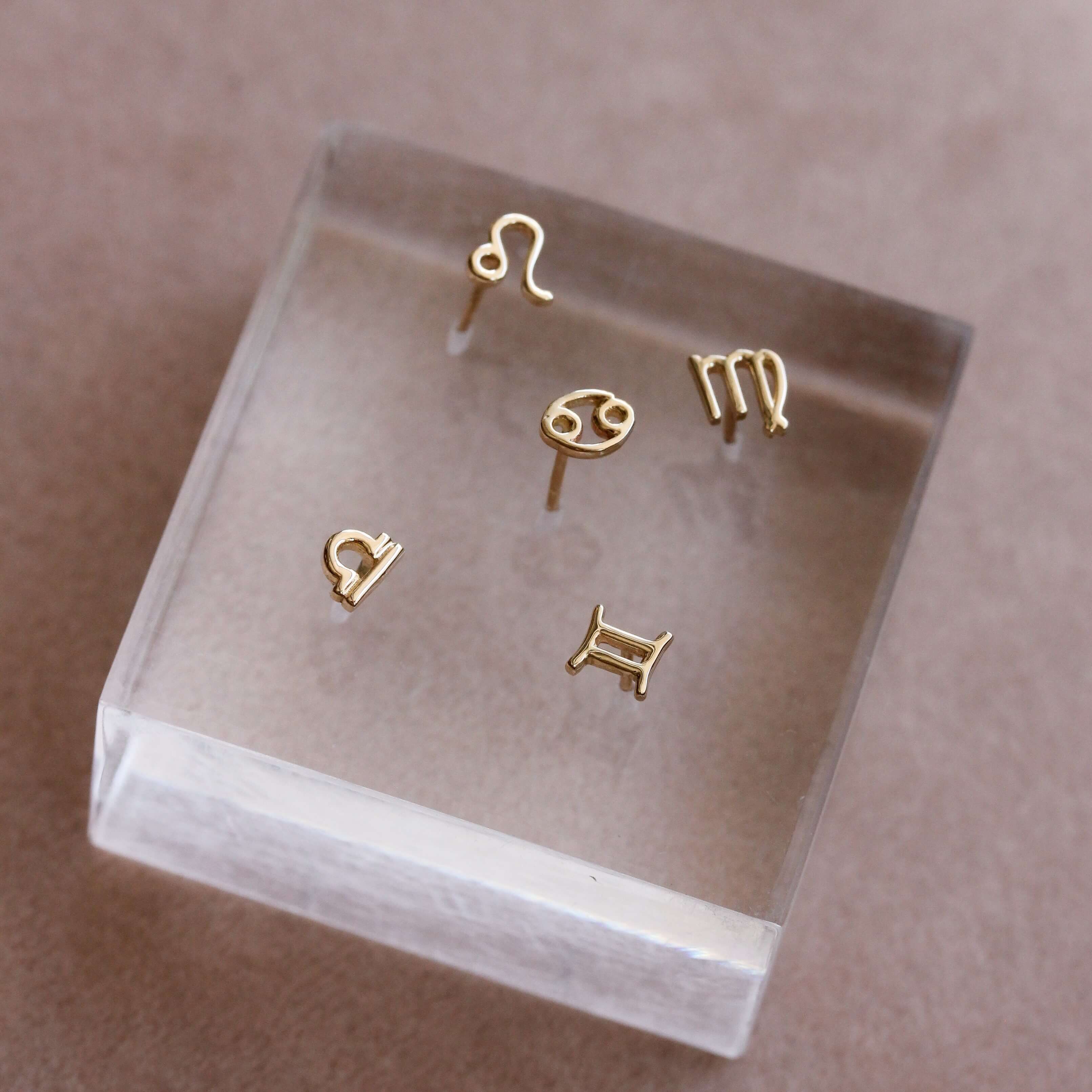 עגילי מזלות זהב 14K - Image 5